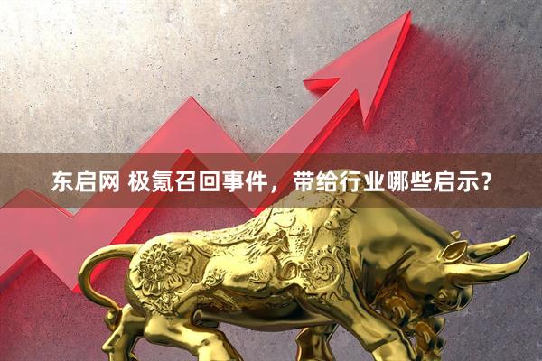 东启网 极氪召回事件，带给行业哪些启示？